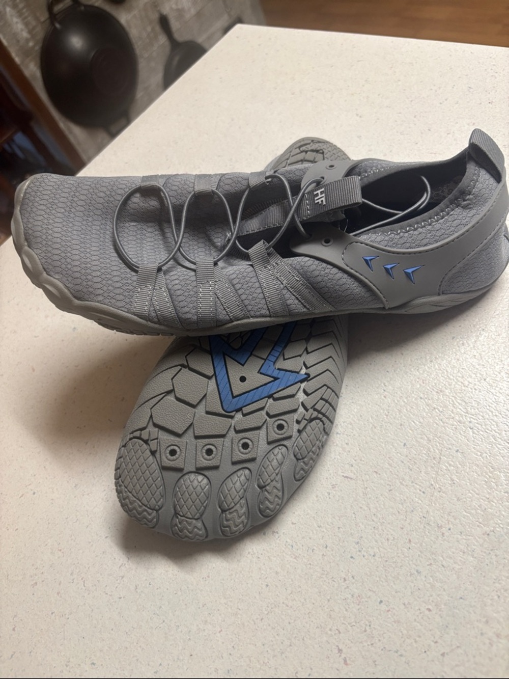 HF Men's Gray Swim Hybird Shoes-Quick-Dry water Footwear